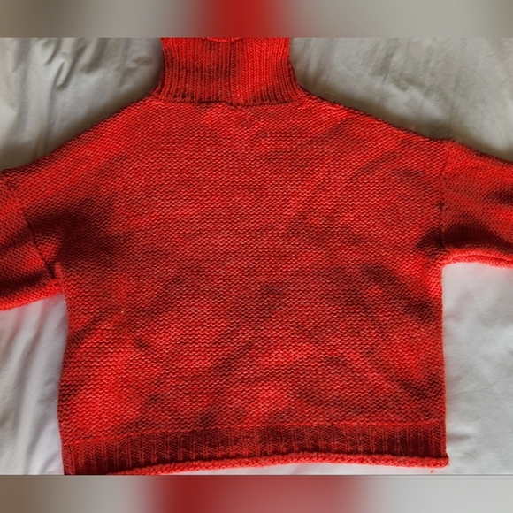 Anthropologie Cropped Knit XS Alpaca/Wool Blend Turtleneck Sweater - Picture 7 of 10